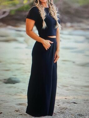 Black Wide-Leg Pants - Versatile Women's Pull-On Trousers